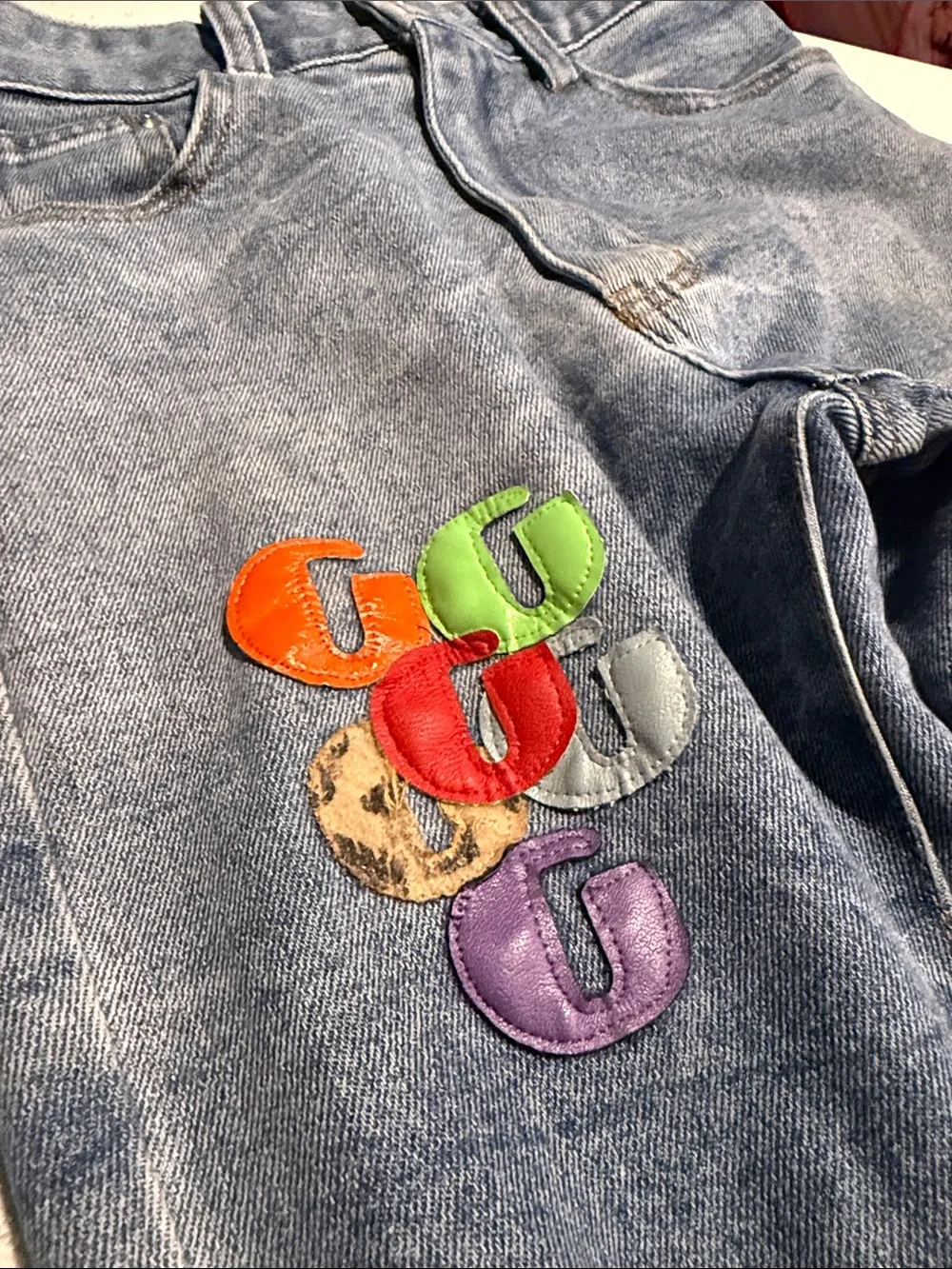 Gallery Dept Blue Kids Jeans with Colorful Patch Details
